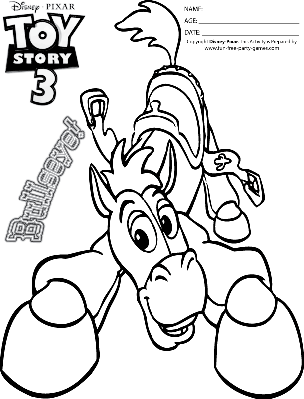 Plansa de colorat cu Toy Story 30 85